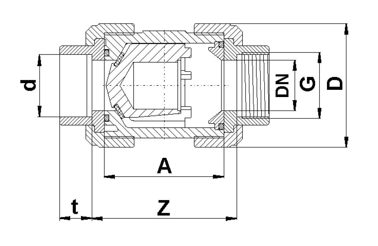 Be- und Entlüftungsventil S4 – PVCu-Klebemuffe metrisch (PVC-U) – Bild 2