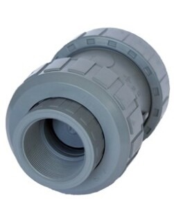 Kegelrückschlagventil S4 (Edelstahlfeder), Gewindemuffe R BSP (Corzan PVC-C)