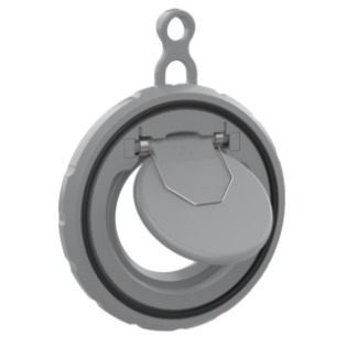 Rückschlagklappe K6 (federbelastet), Werkstoff Hastelloy C-4 (Corzan PVC-C)