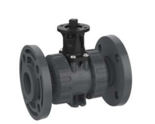 2-Wege modularer Kugelhahn M1 Adapterset, silikonfrei – Losflansch DIN (PVC-U)