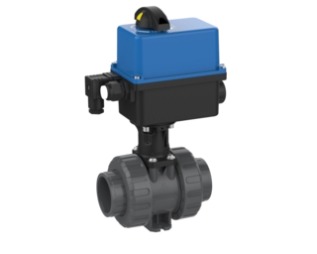 Kugelhahn 2W M1 ASTM, PVCu Klebemuffe, Elektroantrieb ER20