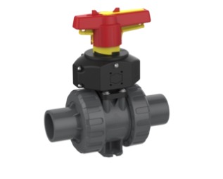 Kugelhahn 2W M1 metrisch – PVCu Klebestutzen (Code 48M)
