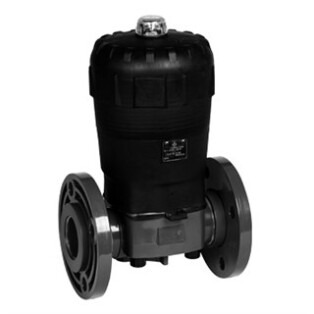 Diaphragm valve T4 with pneumatic actuator PO-NO – Fixed flange DIN-ANSI-JIS (PVC-U)