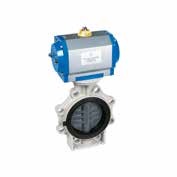 Automatische Absperrklappe K4 mit pneumatischem Stellantrieb