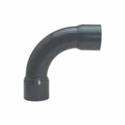 IBG® Bogen 90° Klebemuffe, aus Rohr geformt, grau