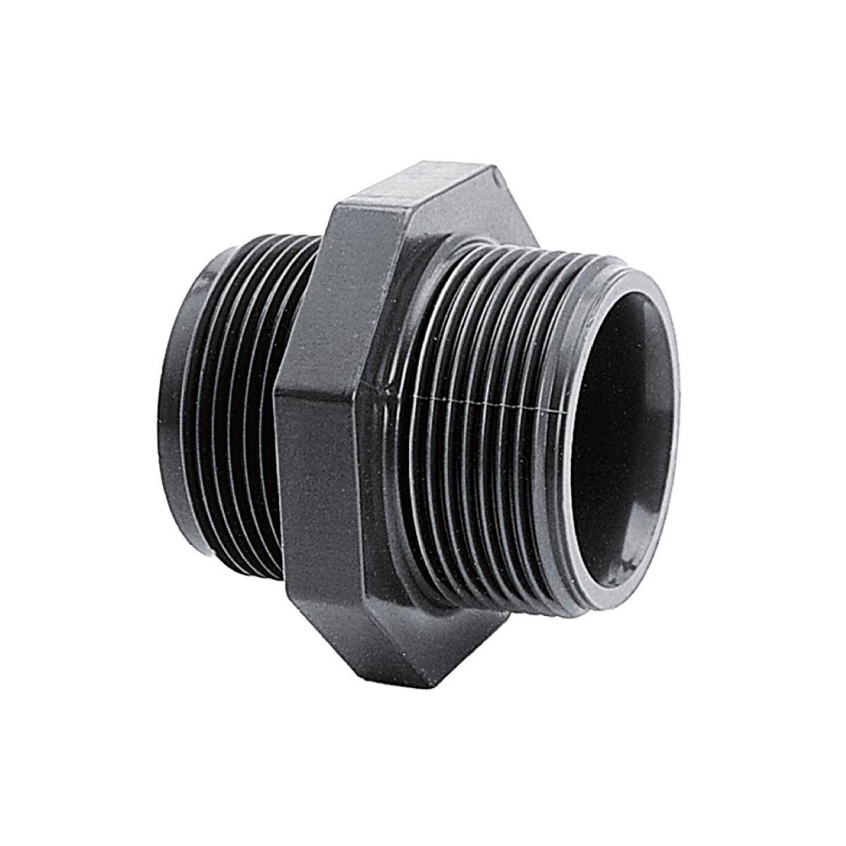 IBG® Doppelnippel, Außengewinde, PN10, grau