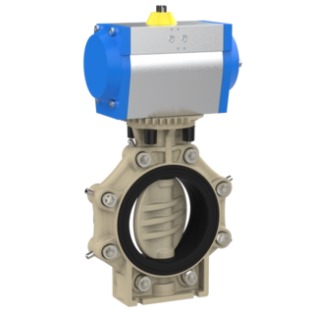 Absperrklappe K4 Lug Type DIN mit Pneumatikantrieb