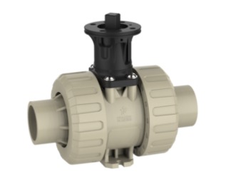 Vanne à bille 2 voies M1 kit d'adaptateurs sans silicone, embouts à souder PP métriques (PP-H)