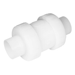 Kegelterugslagklep S4 met teflongecoate veer, PVDF-lasspie (PVDF)