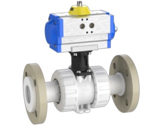 Kugelhahn 2W M1 Pneumatikantrieb standard – Losflansch (ANSI, lang)