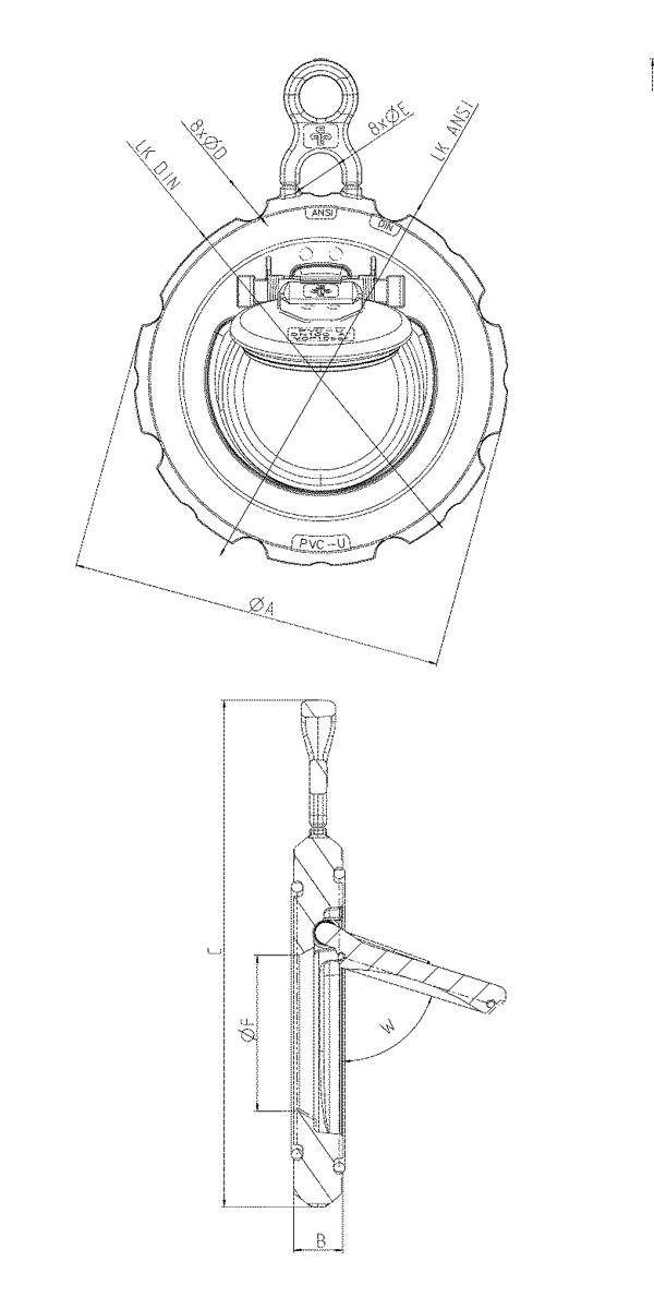 Rückschlagklappe K6 DIN/ANSI (PVC-U) – Bild 2