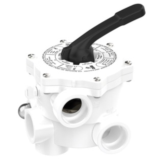 Rückspülventil V6 ND metrisch, Klebe / Return+Waste=Gewinde – ABS weiss (Code 10)