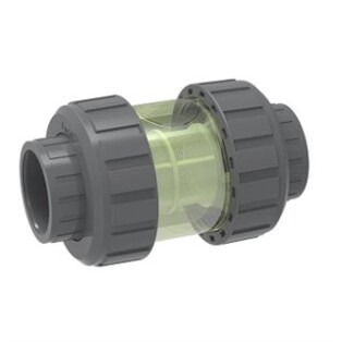 Schmutzfilter S4 mit Kunststoffsieb 1 mm – PVCu-Klebemuffe metrisch (PVC-U)